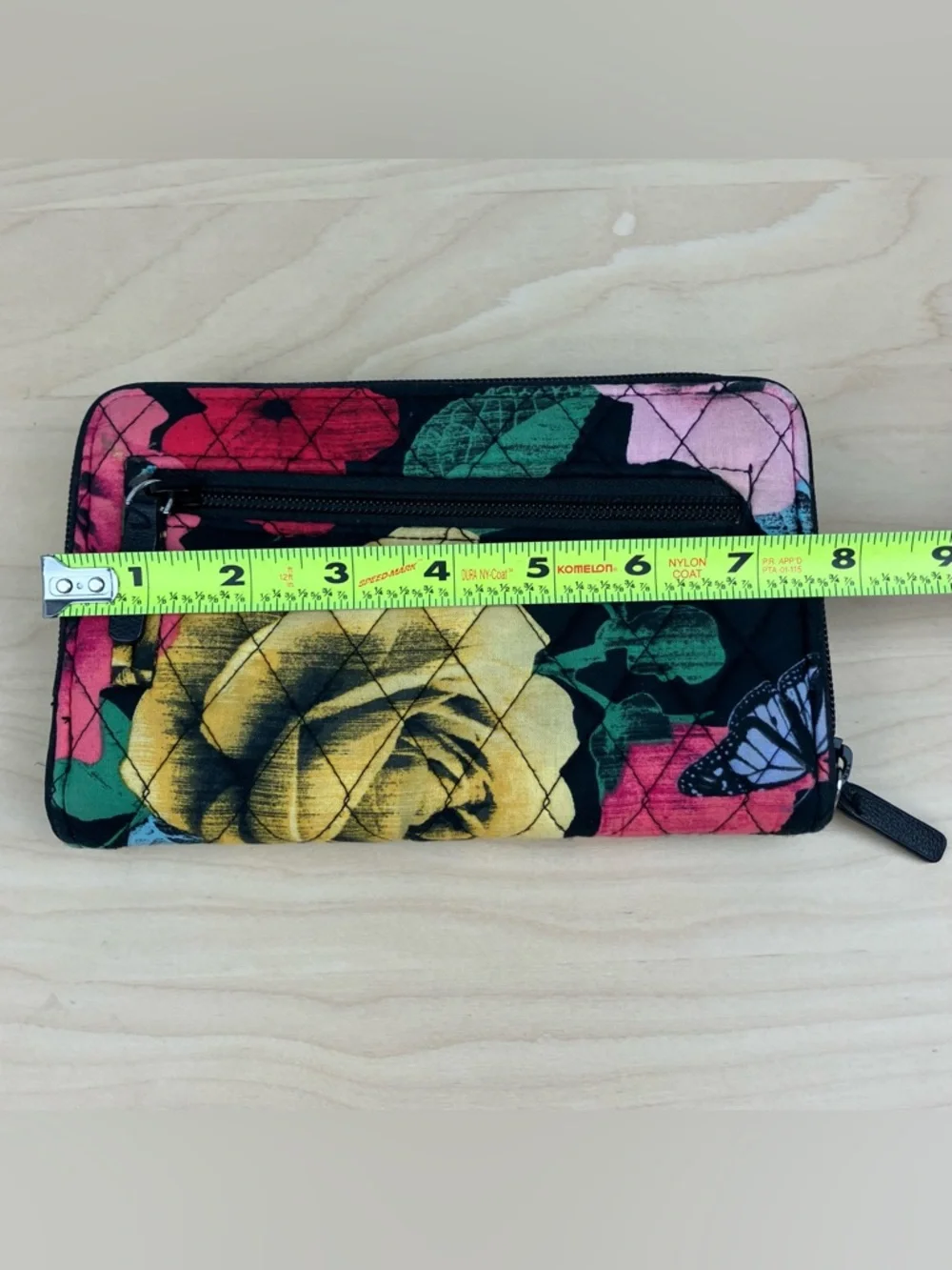 Vera Bradley Havana Rose Turnlock Zip Wallet Black Multicolor Bifold RFID - Picture 12 of 16